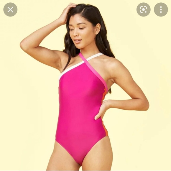 summersalt Other - summersalt high neck halter criss cross fused river one piece swimsuit